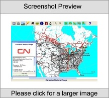 North American Railroad Map Download self-extracting file Screenshot